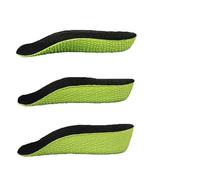 3.5CM Invisible Height Increasing Insoles Half Sole Heighten Sports Shoe Pad Inserts Men Women(Black-Green,3.5cm)