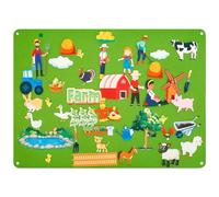 3.5Ft Felt Story Board Set Fuzzy Felt Farm Games Set Preschool Interactive Play Toys Reusable Wall Hanging Sensory Board Early Learning Storytelling Toys for Kids Toddlers Gift (New Farm)