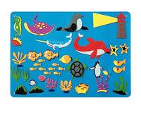 3.5Ft Felt Story Board Set Fuzzy Felt Farm Games Set Preschool Interactive Play Toys Reusable Wall Hanging Sensory Board Early Learning Storytelling Toys for Kids Toddlers Gift (Ocean)