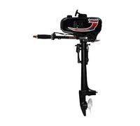 3.5HP 2-Stroke Outboard Motor 52CC, Fishing Boat Dinghy Engine, Outboard Petrol Engine Long Shaft, Boat Engine Recoil Start, Water-Cooled CDI Ignition System, 1.45 KW, Black