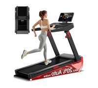 3.5HP Treadmill with 20% Auto Incline 14KMH Treadmills for Home with Touchscreen and Heart Rate Monitor 180KG Capacity 8 Point Shock Absorption Running Machine No Assembly Foldable Treadmill