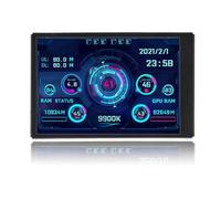 3.5in PC Sensor Panel Display, Computer Temp Monitor, 3.5inch IPS PC Temperature Display for CPU RAM Hard Disk Data, PC Case Secondary Screen with Stepless Brightness(Black)