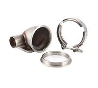3.5in V Band 90° Turbo Elbow Adapter Clamp Kit Stainless Steel for T3 T4 Turbo Exhaust System