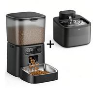3.5L Automatic Cat Feeder and 2.2L Cat Water Fountain
