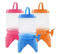 3.5L Collapsible Water Dispenser, Viceda Plastic Drink Dispenser with Tap, Fridge Water Dispenser, Portable Drink Container, for Party Drink, Chilled Juice, Cocktails, Water(Random Colours)