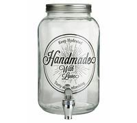 Crystal Glass Drinks Dispenser 3500Ml, Silicone Seal Crystal Drinks Dispenser, Transparent Dispenser