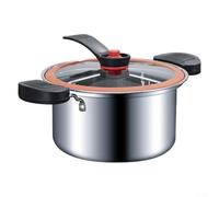 3.5L Small Vacuum Pressure Stainless Steel Non-stick Cooking Pots, Cooking Pots Stew Pot For Stewing Multi - Functional Cookware(Silvery)