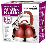 3.5L STAINLESS STEEL WHISTLING KETTLE GAS ELECTRIC CERAMIC HOBS RED KETTLE