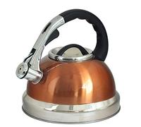 3.5L Stainless Steel Whistling Kettle with Silicone Handle (Gold)