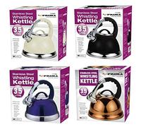 3.5LTR S/S Whistling Kettle Metalic Black (Blue)