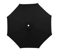 3.5m/3.0m/2.8m/2.7m/2.5m/2.3m/2m Umbrella Replacement Parasol Canopy, 6/8 Ribs Sun Umbrella Replacement Cloth For Patio/Beach/Backyard Parasol Fabric Canopy Cover (Black,8ribs-350cm)