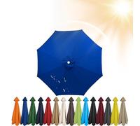 3.5m/3.0m/2.8m/2.7m/2.5m/2.3m/2m Umbrella Replacement Parasol Canopy, 6/8 Ribs Sun Umbrella Replacement Cloth For Patio/Beach/Backyard Parasol Fabric Canopy Cover (Royal Blue,8ribs-350cm)