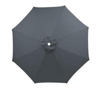 3.5m/3.0m/2.8m/2.7m/2.5m/2.3m/2m Umbrella Replacement Parasol Canopy, 6/8 Ribs Sun Umbrella Replacement Cloth For Patio/Beach/Backyard Parasol Fabric Canopy Cover (Grey,8ribs-350cm)