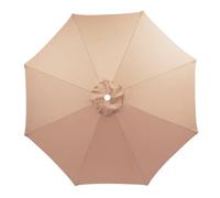 3.5m/3.0m/2.8m/2.7m/2.5m/2.3m/2m Umbrella Replacement Parasol Canopy, 6/8 Ribs Sun Umbrella Replacement Cloth For Patio/Beach/Backyard Parasol Fabric Canopy Cover (Champagne,8ribs-350cm)