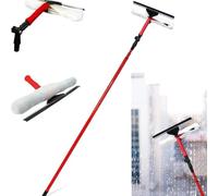 3.5M EXTRA LONG TELESCOPIC WINDOW CLEANING | MICROFIBRE HEAD | INTEGRATED SQUEEGEE | IDEAL FOR TALL HOUSES BUILDINGS HIGH WINDOWS | PRO EXTENDABLE CLEANER KIT
