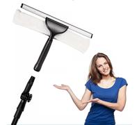3.5M Heavy Duty Telescopic Window Cleaning Kit with Extendable Aluminium Pole & 180° Adjustable Soft Squeegee Head Ideal for Conservatories and High Windows Versatile Glass Cleaner