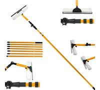 3.5m Long Telescopic Window Cleaner Heavy Duty Glass Cleaning Kit with Squeegee Extendable Conservatory Pole