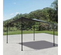 3.5m Square Portable Powder Coated Steel Frame with Waterproof Sail Shade Primrose Charcoal One Size