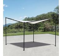 3.5m Square Portable Powder Coated Steel Frame with Waterproof Sail Shade Primrose Ivory One Size