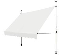 3.5M Telescopic Canopy Retractable Adjustable Clamp Awning Sun Shelter-Beige