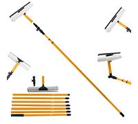 3.5m Telescopic Heavy Duty Window Cleaner for Window and Glass Cleaning Extendable Long Squeegee Head Conservatory Pole