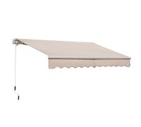 3.5M x 2.5M Manual Awning Canopy Retractable Sun Shade Shelter for Garden Patio