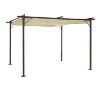 3.5M X 3.5M Metal Pergola Gazebo Awning Retractable Canopy Outdoor Garden Sun Shade Shelter Marquee Party BBQ
