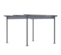 3.5M X 3.5M Metal Pergola Gazebo Awning Retractable Canopy Outdoor Garden Sun Shade Shelter Marquee Party BBQ