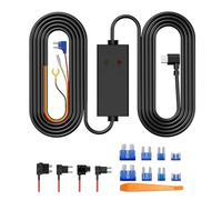 3.5meters Type-C Dash Cam Hardwire Kit (V5F), 12V-24V to5V 3A Car Dashboard Cam Charger Power Cable with 4 Fuse Taps, Low Voltage Protection for V100/S50/S80/S90