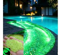 3-5mm 10000Pcs Shiny Stone Glow in The Dark Pebbles, Shiny Fluorescent Gravel Rocks Long Lasting Light Up Decorative Stones for Garden Path Aquarium Flower Pot Yard Outdoor (Green)