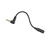 3.5mm 3 Pole TRS Female to 4 Pole TRRS Male Mic Cable for Camera Phone