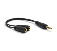 kenable 3.5mm 4 Pole Headphone Splitter Jack Plug to Dual 4 Pole Sockets 15cm