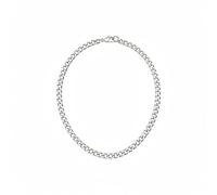 3.5mm/5mm/6mm/7mm/8mm/10mm Silver Stainless Steel Cuban Chain Necklace for Men, Statement Trendy Silver Link for Daily & Street Style, Length 45-60cm (5mm-60cm)