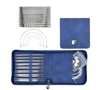 3.5mm-8.0mm Interchangeable Circular Knitting Needle Set with Case and Accessories Circular Knitting Pin for Woman Circular Knitting Needle Set