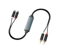 3.5mm Audio Isolator Audio Common Ground Isolator Aux Noise Reduction Filter with 2/2 Audio Cable for DVD TV Player
