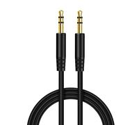 3.5mm Aux Cable - 4.9ft/1.5M-3.5mm Male Stereo Jack To Jack Audio Cable - Auxiliary for Car, Headphone, iPhone, iPad, Samsung, MP3 Player, Smartphone, Tablet, Home Stereos, Laptop and More - Black