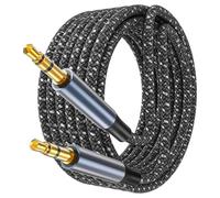 3.5mm Aux Cable, Audio Aux 3.5mm to 3.5mm Audio Cable 3M Headphones Cable Nylon Braided Jack Audio Extension Cable for Car, Headphone, iPhone, iPad, iPod, Samsung, MP3 Player, Smartphone,Tablet,Laptop
