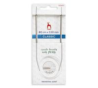 3.5mm Circular Knitting Needles Pony Classic Fixed Cables- 40cm, 60cm, 80cm, 100cm (80cm Cable)