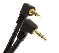 kenable 3.5mm Dual Right Angle Male Jack to Jack Stereo Audio Cable 0.5m 50cm [0.5 metres]