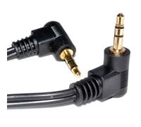 kenable 3.5mm Dual Right Angle Male Jack to Jack Stereo Audio Cable 1m