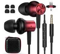 3.5mm Earbuds Magnetic Wired Earphone for Moto G Play Stylus Power Computer | Corded Headset for HP for ASUS for Chromebook Laptop PC,Noise Canceling in-Ear Jack Headphone for Samsung A15 A14 School Kids