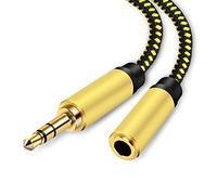 3.5mm Headphone Extension Cable 2M Aux Extender Stereo Braided Mini Jack Male to Female Earphone Lead Nylon Cord Compatible With Smart TV,Car Radio,PC,MacBook, Speaker,MP3 Player,Phone
