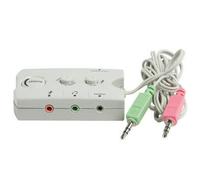 3.5mm Headphone Headset & Speaker Audio Switch Microphone Input Volume Control