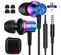 3.5mm Jack Earbuds Magnetic Wired Earphone for HP for ASUS Chromebook Laptop PC Computer Corded Headset Noise Canceling in-Ear Headphone for Samsung Galaxy A15 A14 A13 A12 S10 Moto G Stylus Play Power
