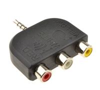 kenable 3.5mm Jack to 3 Phonos 4 pole AV out TV Adapter Converter