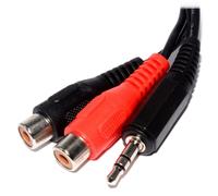 3.5mm Jack to Twin Phono Sockets Extension Cable 50cm 0.5m