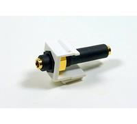 3.5mm Keystone Snap-In Stereo Jack White Female In-line Modular Coupler For Wall Plate; 45-774