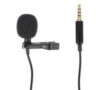 3.5mm Lavalier Microphone Clip on Lectures and Zoom Calls | Omnidirectional Recording Mic, Black Aps Sponge Build, Sturdy Clip, Tablet and Trrs Ports
