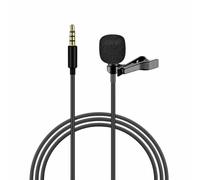 3.5mm Lavalier Microphone, Omnidirectional Condenser Mic Professional Grade with Easy Clip on System, Wired Clip on Microphone Suitable For PC Smart-phones And Camera Recording