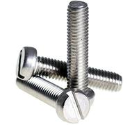(3.5mm) M3.5 x 12 A2 Stainless Steel Slotted Cheese Head Machine Screws Slot Screw DIN 84-10 Pack
